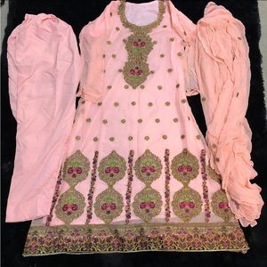 Pakistani shalwar kameez Embroidered fancy formal eid party outfit clothes